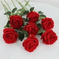 thumbnail image 1 of Room Decor, 15 Pcs Rose Artificial Flowers With Long Stems Realistic Silk Roses Real Plastic Bouquet Of Roses For Home Bridal Wedding Party Table Centerpieces Decorations, Holiday Gifts, 1 of 9