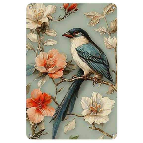 Room Decor 1pc Bird-Themed Iron Wall Art, 8x12 Inches, Easy to Hang Metal Sign, Unique Gift Idea, with for Home, Bar, Pub, Cafe, and Living Room Decor