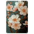thumbnail image 1 of Room Decor 1pc Elegant 3D Magnolia Flowers Metal Iron Sign, Retro Textured Wall Art with Golden Accents, Non-Woven, Versatile for Halloween, Beach Party, Bachelor Party, Anniversary Decor, 1 of 8