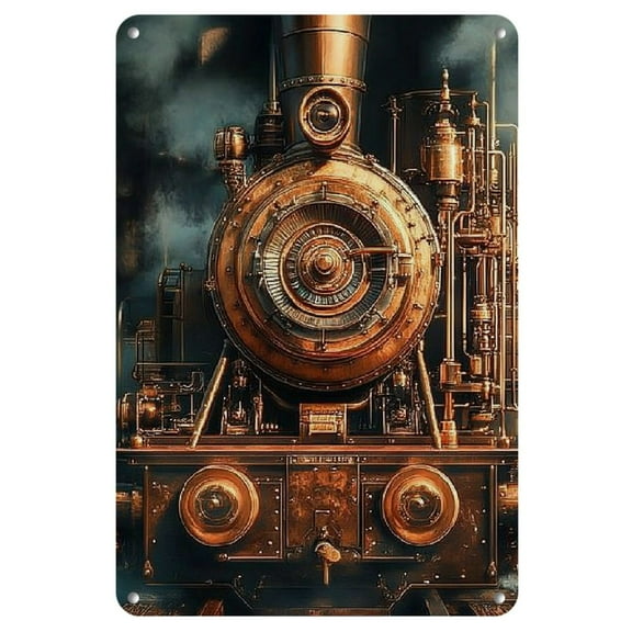 Room Decor 1pc Steampunk Style Fun Iron Wall Art, Vintage Decor, Waterproof and Dustproof, 8x12 inches, for Home, Bar, Garage, Kitchen, Gift for Men and Women