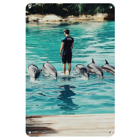 Room Decor 1pc "Training Interactive" Iron Sign, 8x12 inches, Wall Art Decor for Home, Restaurant, Bar, Cafe, Garage - Metal Plaque for Indoor/Outdoor Display