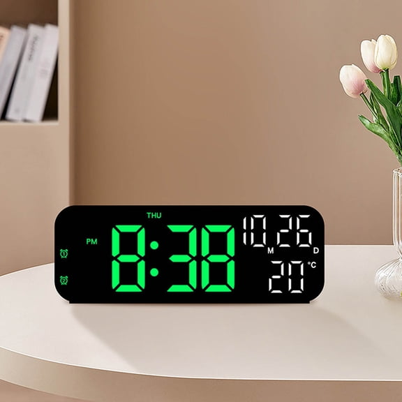 Room Decor, Electronic Clock Multi-functional LED Alarm Clock Temperature Jump Seconds Display Countdown Bedside Clock, Birthday Gifts
