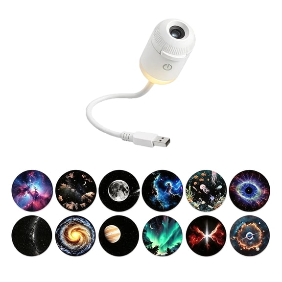 Room Decor, Galaxy Projector, Ceiling Projector, Led Lights for Bedroom, Wireless Rechargeable Wall Sconce Style Projection Light, No Messy Wall Wiring, Usb Quick Charge