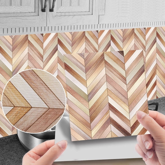 Room Decor Imitation Wood Grain Tile Stickers Retro Brick Pattern Floor Home Decoration Self-Adhesive DIY Wall Decorations For Bedroom Art