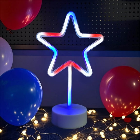 Room Decor, LED Tabletop Star Lights, Battery/USB Operated, Lamps for Living Room Bedroom Independence Day