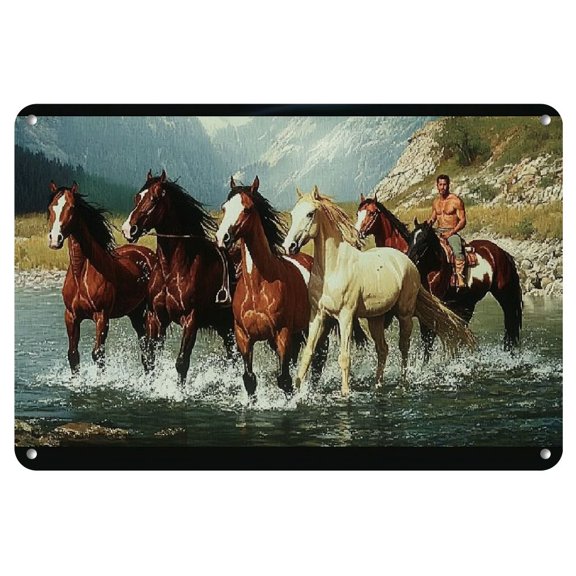 Room Decor One Piece of Unframed Iron Artwork Titled 'Native Wealth' Measuring 20 by 30 Centimeters Or 8 by 12 Inches.