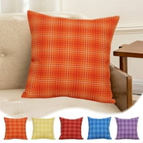 Room Decor Pillow Covers 24x20 Plaid Thickened Linen Pillow Cover Color Woven Living Room Decorative Fabric Cushions Cover Purple