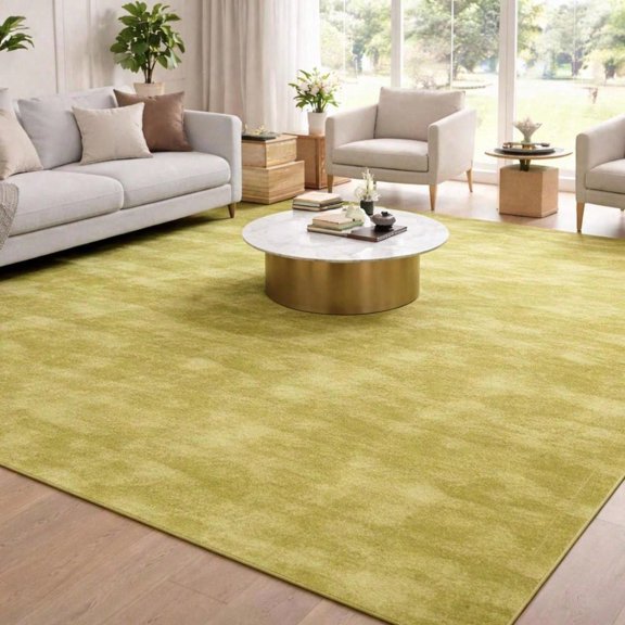[Room Decor Rug]Room Decor Rug-Velvet Rug PLush Lime Green Velvet Carpet, Modern Living Room Statement Rug