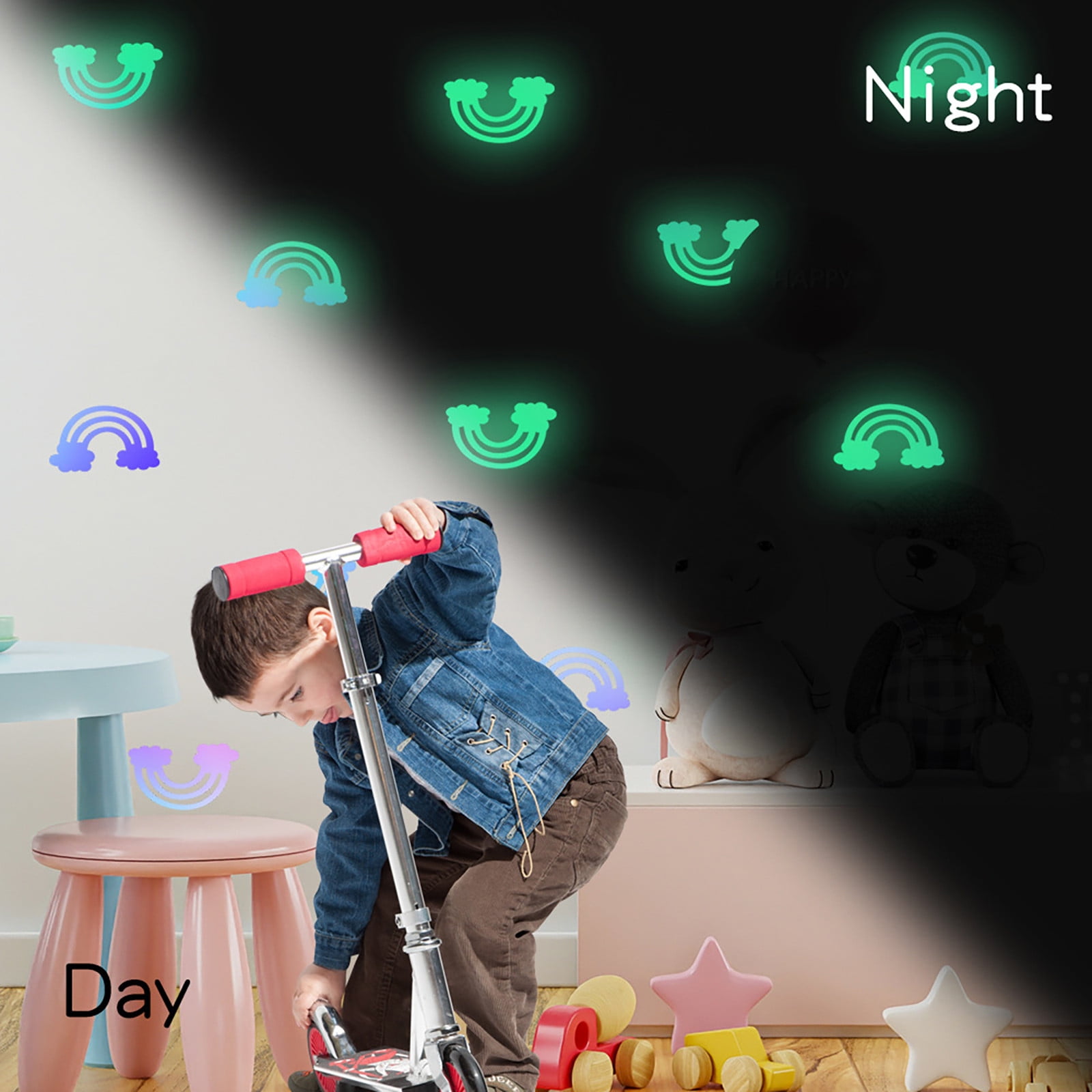 Room Decorations for Bedroom Glowing Stickers Ceiling Wall Glowing