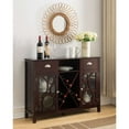 thumbnail image 1 of Room Designs Buffet / Wine Rack Dark Cherry Transitional Rectangle, 1 of 3