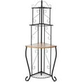 thumbnail image 1 of Room Designs Corner Baker's Rack Black; Walnut Traditional Triangle, 1 of 4
