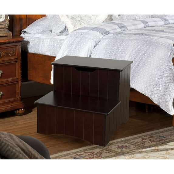 Room Designs Storage Step Stool Cherry Transitional Square