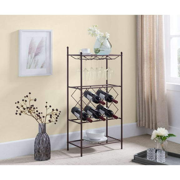 Room Designs Wine Rack Bronze Transitional Rectangle