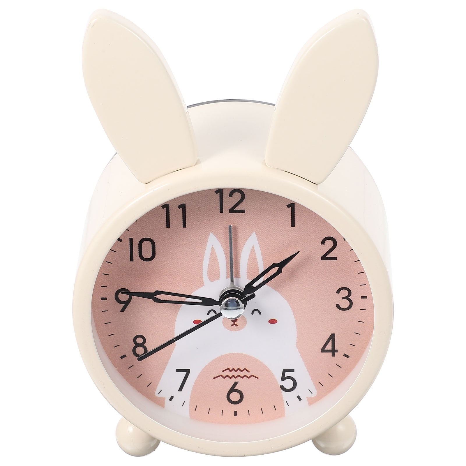 Room Desk Clock Small Rabbit Electronic Alarm Kids Travel Office White ...
