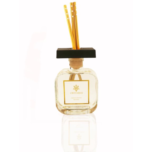 Room Diffuser Embruns Marins Scent with Gold Tubes and Crystals