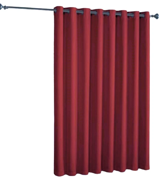 Gorgeous Home Linen Versatile K100 Light Burgundy Thermal Blackout Patio Door Window Grommet Curtain Extra Wide Room Divider 100" Wide X 84" Length 1Pc