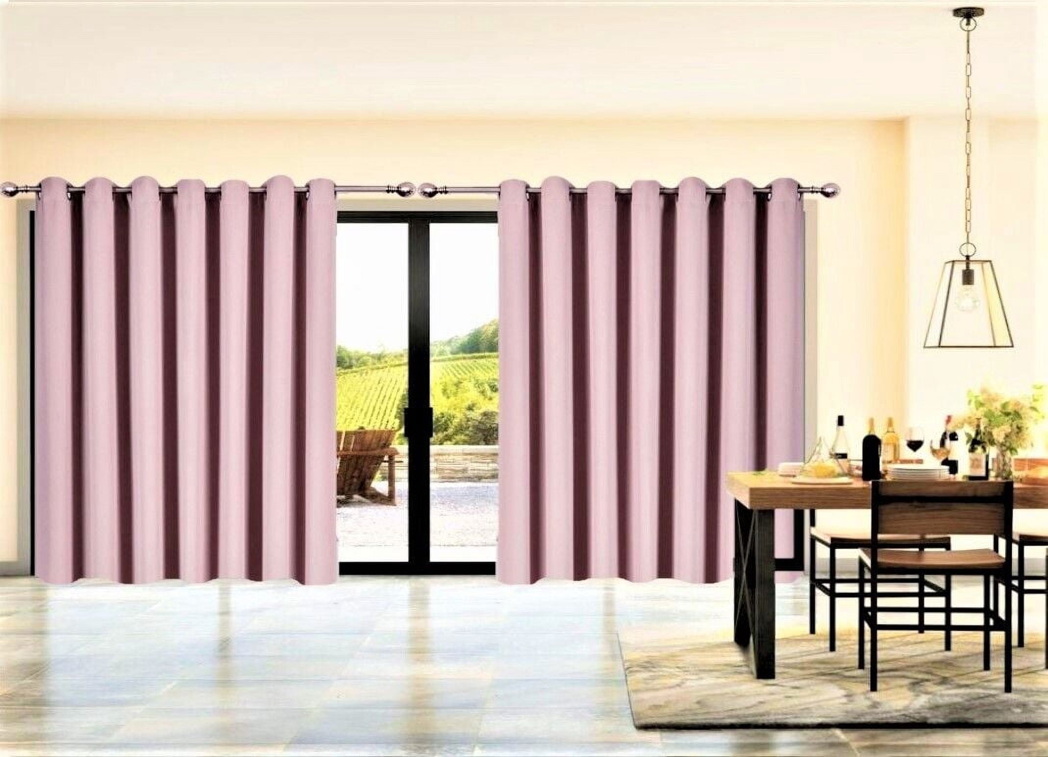 Room Divider 1 Piece K100 Thermal Light Pink Color Blackout Panel Patio ...
