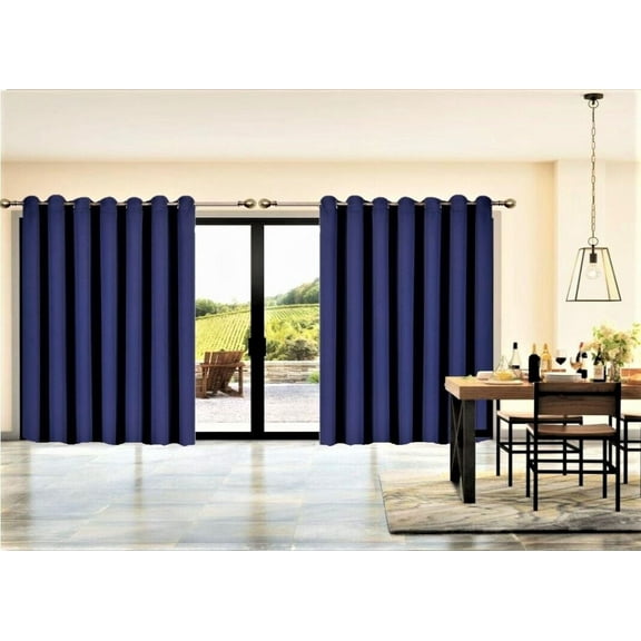 Room Divider 1 Piece K100 Thermal Navy Color Blackout Panel Patio Door Window Curtain Sliding Door 3 Layered Privacy Wall With Grommets,Extra Wide Size : 100" Wide X 84" Length