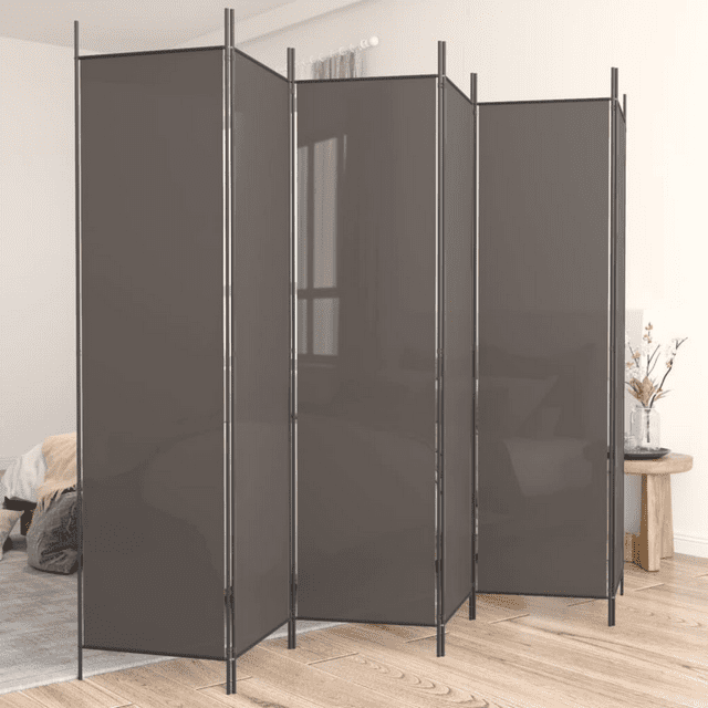 Room Divider 3Panel Room Divider Brown 59.1"x86.6" Fabric Room