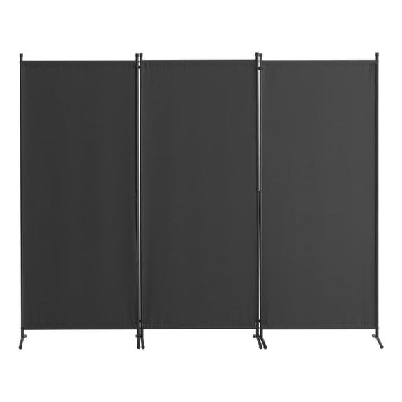 Room Divider 3 Panel, Folding Privacy Screen Fabric Partition for Office Bedroom, Gray - Freestanding Adjustable