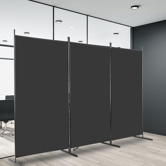 Room Divider 3-Panel Privacy Screen, Room Dividers and Folding Privacy Screens,6FT Portable Screen Temporary Wall for Home, Office, Classroom, Studio,Separadores De Cuartos,Black