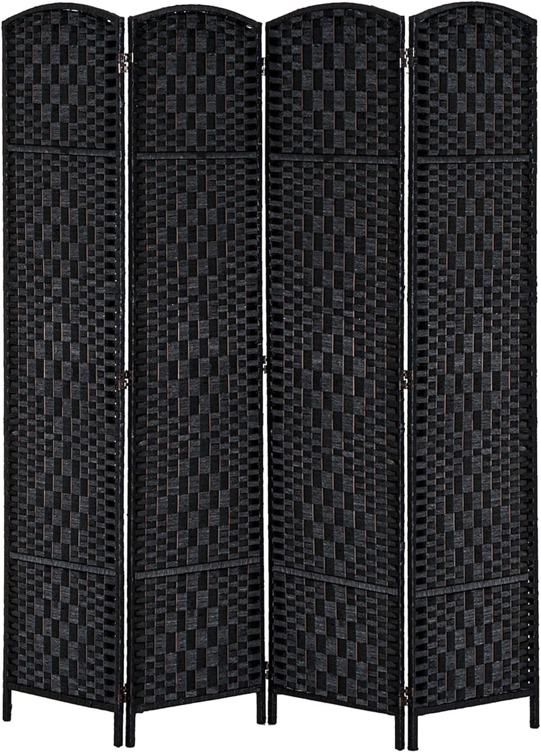 Room Divider 3 Panels Folding Privacy Screen 6FT Tall Portable Wicker