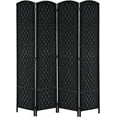 Room Divider 3 Panels Folding Privacy Screen 6FT Tall Portable Wicker