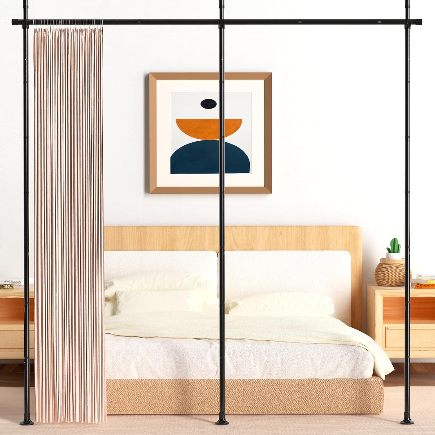 Room Divider,4-10ft(H) 28-114inch(W) Curtain Rod,Heavy Duty Adjustable ...