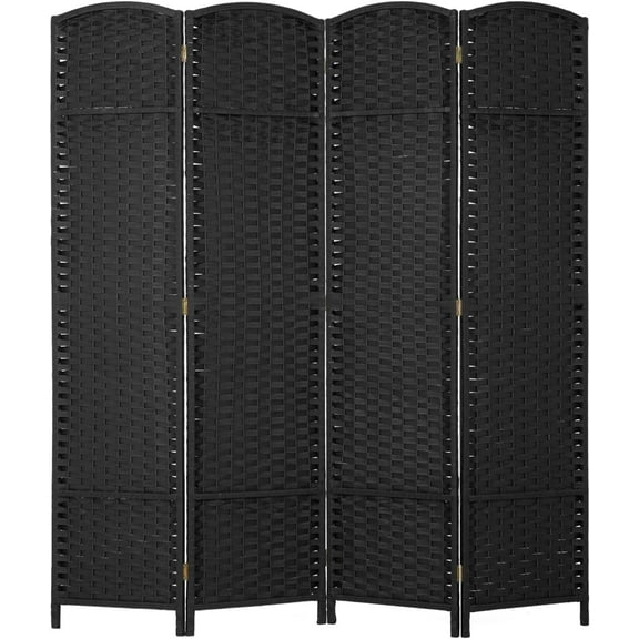 Room Divider 4 Panel 5.57 FT Tall Privacy Screen Waterproof Wood Frame Partition Room Dividers and Folding Privacy Screens Freestanding Wall Divider Indoor and Outdoor for Portable Room Separation