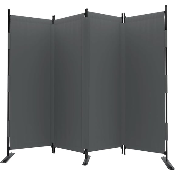 Room Divider, 4 Panel Folding Privacy Screen, 88 Portable Separating with 3 Metal Feet, Partition Room Dividers, Lightweight Freestanding Wall Divider Screen for Office Bedroom Hospital(White)