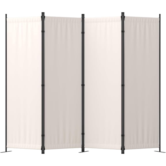 Room Divider, 4 Panel Folding Privacy Screen, 88 Portable Separating with 3 Metal Feet, Partition Room Dividers, Lightweight Freestanding Wall Divider Screen for Office Bedroom Hospital(White)