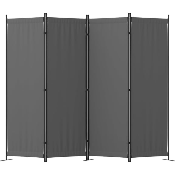 Room Divider, 4 Panel Folding Privacy Screen, 88 Portable Separating with 3 Metal Feet, Partition Room Dividers, Lightweight Freestanding Wall Divider Screen for Office Bedroom Hospital(Grey)