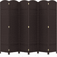 Room Divider 6 Panel 5.6ft Folding Privacy Screen Fully Assembly