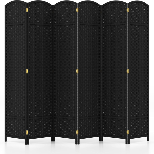 Room Divider 6 Panel 5.6ft Folding Privacy Screen Fully Assembly