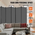 Room Divider, 6 Panel Folding Privacy Screen, Portable Partition for ...