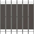 Room Divider 6 Panel Folding Privacy Screen for Room Separation
