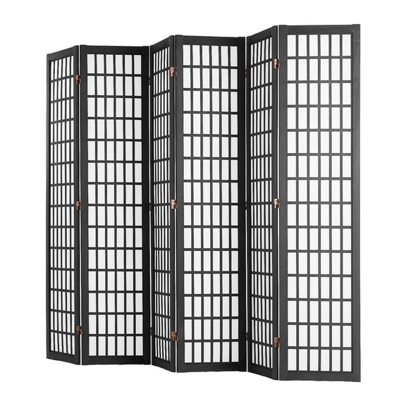 Room Divider, 6 Panel Japanese Room Divider, Folding Privacy Screen Indoor, Portable Partition Dividers and Decoration Screens, for Room Separation, Home, Office, Restaurant & Bedroom