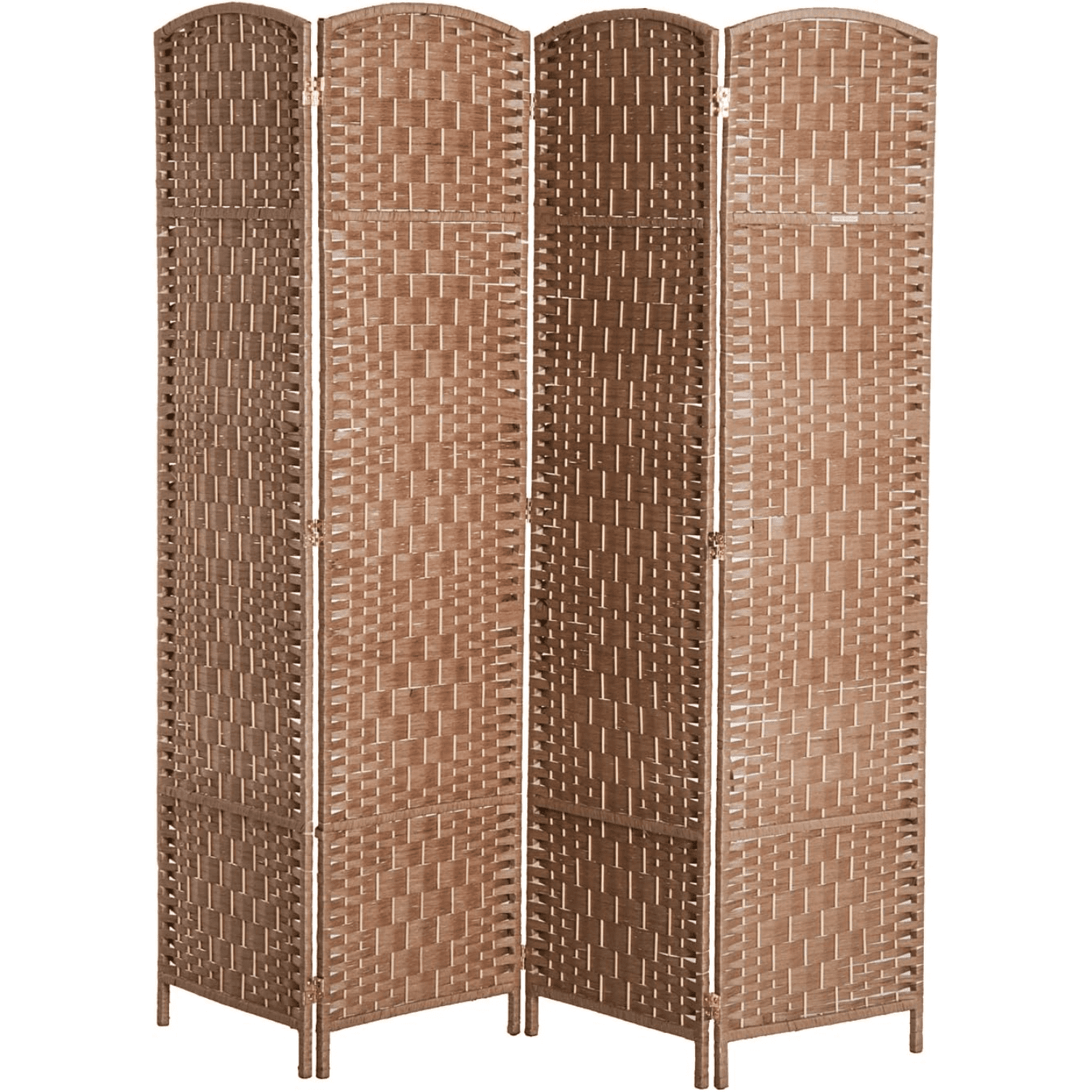 Room Divider 6 Panels Folding Privacy Screen 6FT Tall Portable Wicker