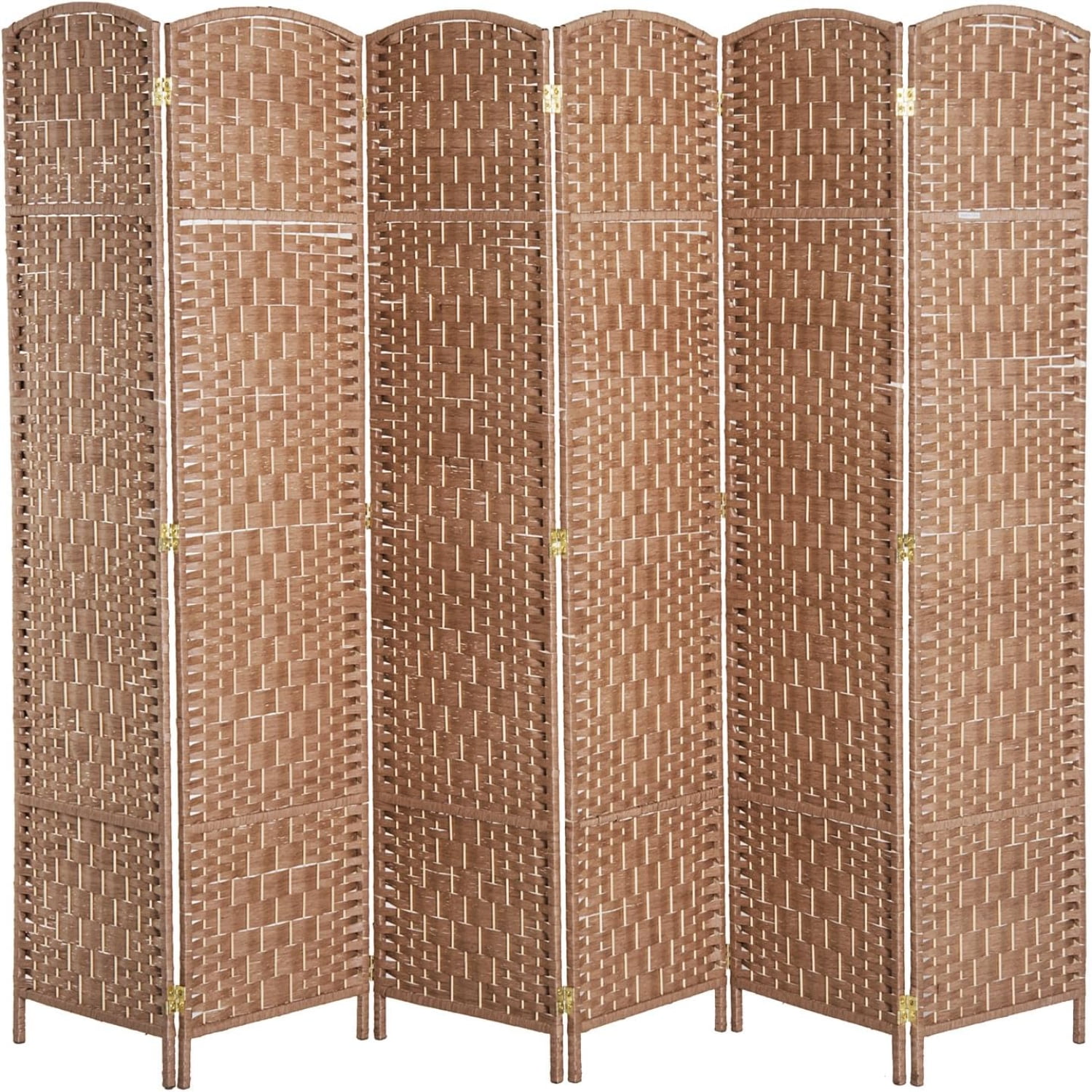 Room Divider 6 Panels Folding Privacy Screen 6FT Tall Portable Wicker