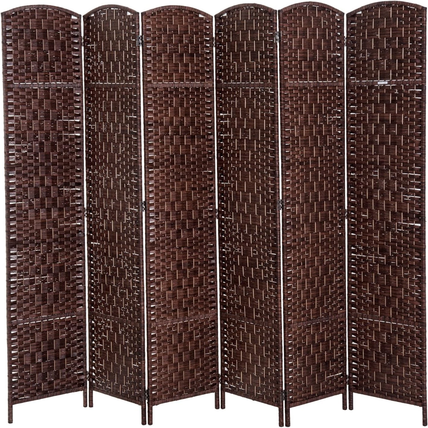 Room Divider 6 Panels Folding Privacy Screen 6FT Tall Portable Wicker