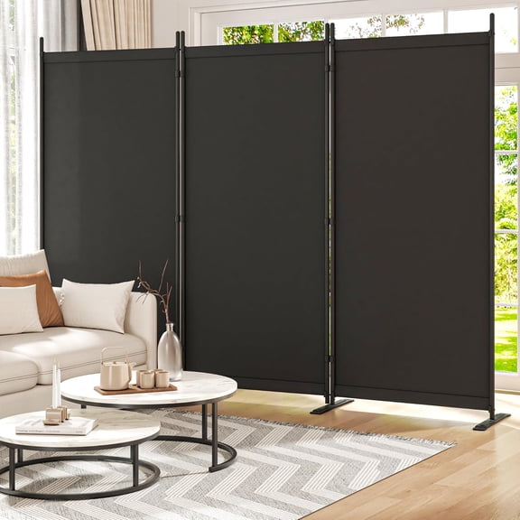 Portable 3 Panel 6FT Folding Room Divider Privacy Partition Screen, 103'' Freestanding Wall for Studio Office Dorm Separation, Black