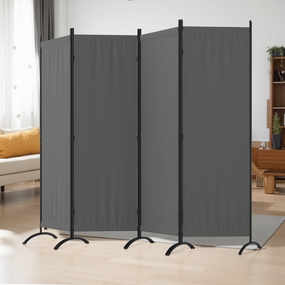Room Divider 7FT Portable Room Dividers And Folding Privacy Screens, 89'' W Fabric Divider For Room Separation, 4 Panel Partition Room Dividers Freestanding Wall Divider Screen For Dorm Studio Office