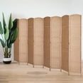 thumbnail image 1 of Room Divider 8-Panel Room Partition, Foldable Freestanding Room Dividers, 6 ft Office Partition Walls Wood Divider Folding Portable Privacy Screen,Natural, 1 of 7