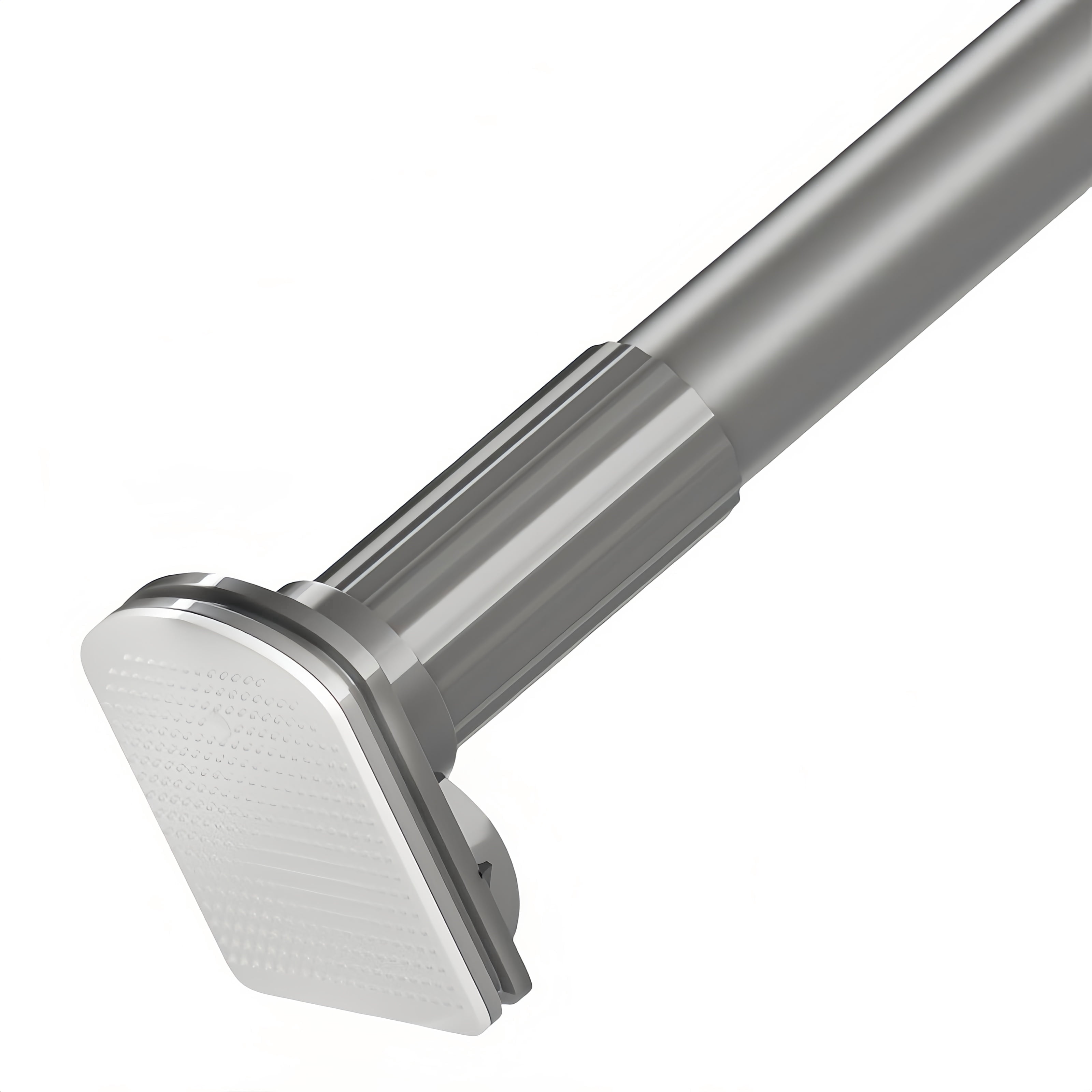 No Drill Tension Rod - Extra Long Room Divider 43-102inch, Adjustable Spring Shower Curtain Rod for Closet/Balcony, Non-slip Telescopic Pole (Gray)