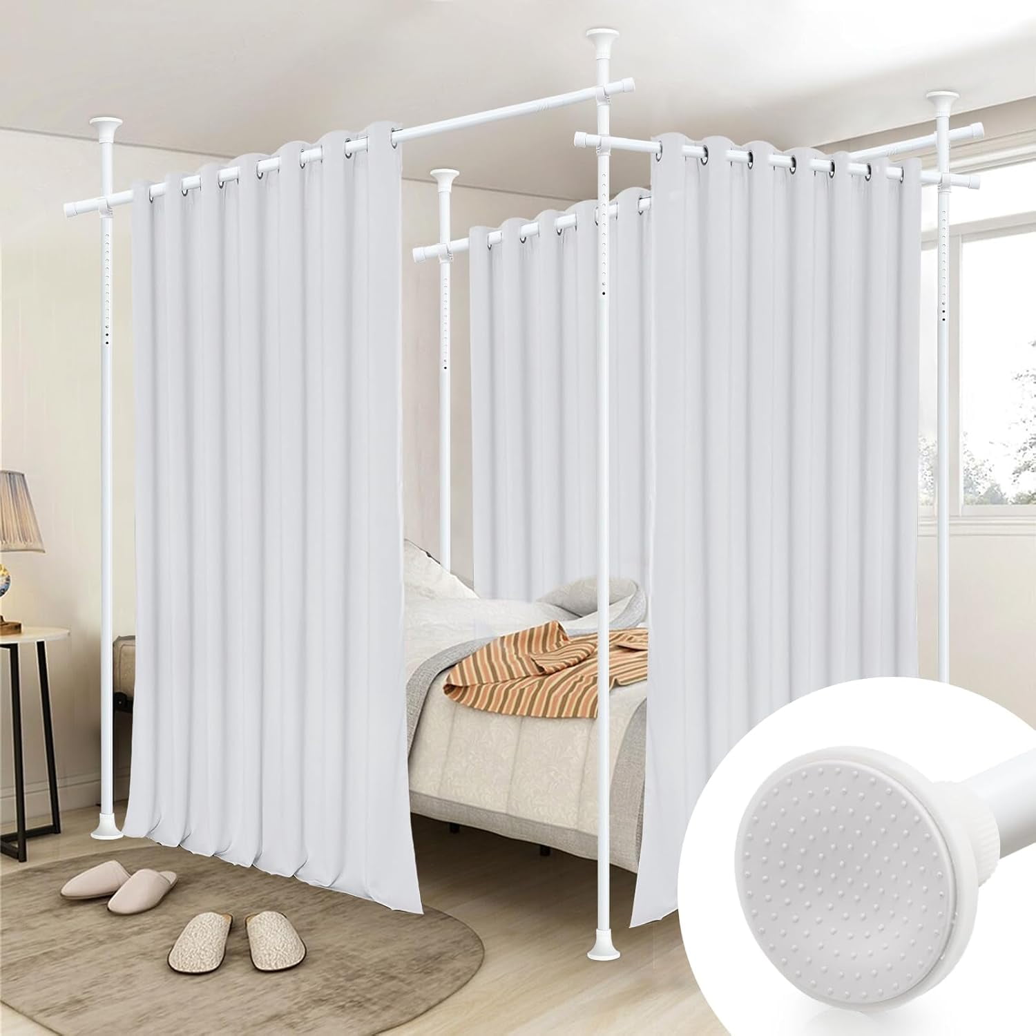 Room Divider Curtain Rod 410ft(H) 28171inch(W) No Drilling Tension