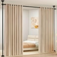 thumbnail image 1 of Room Divider Curtain Rod, No Drilling Room Separator for Space Partition Adjustable 4-10ft(H) 28-70inch(W) Heavy Duty Temporary Wall Divider Floor to Ceiling Tension Rod, Black, 1 of 7