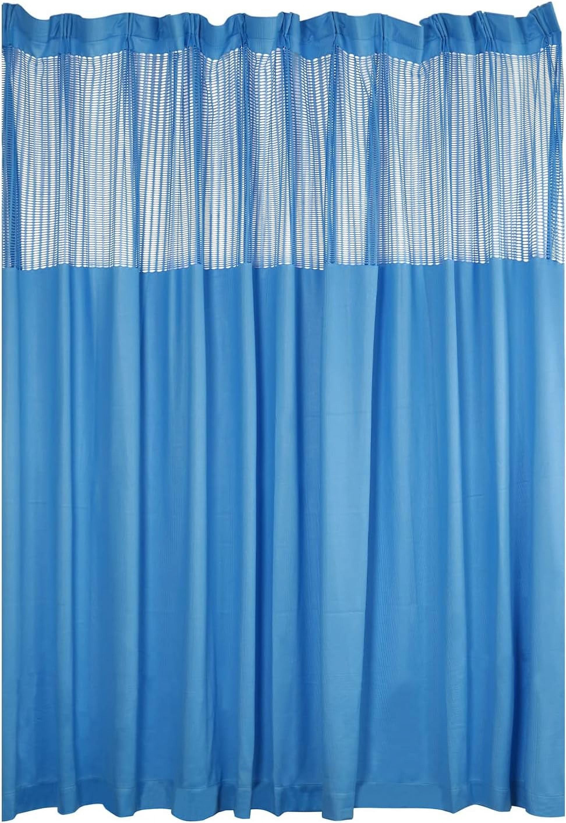 Room Divider Curtain for SPA Privacy Cubicle Curtain with Mesh Top Hooks, for Beauty Salons, Schools, Skin Care Studios,Nursing Homes, Clinics (Blue 9ft (W) x8ft (T))