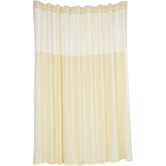 Room Divider Curtain for SPA, Privacy Cubicle Curtain with Mesh Top, 1 Panel, 15ft Wide x 8ft Tall Grommet Curtain