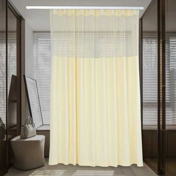 Room Divider Curtain for SPA, Privacy Cubicle Curtain with Mesh Top 15ft x8ft