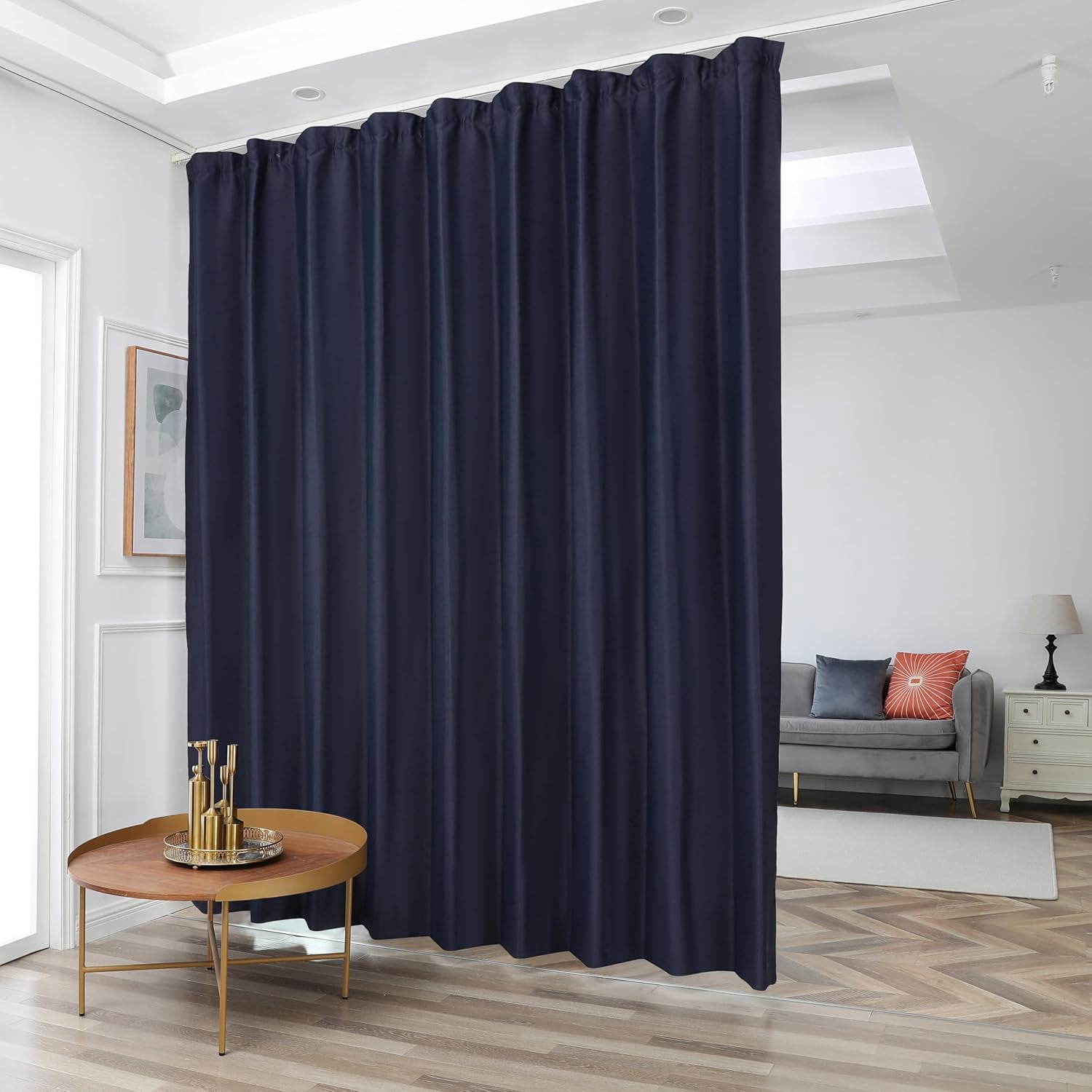 Room Divider Curtains, Blackout Ceiling Track Curtains with Hook,Extra ...